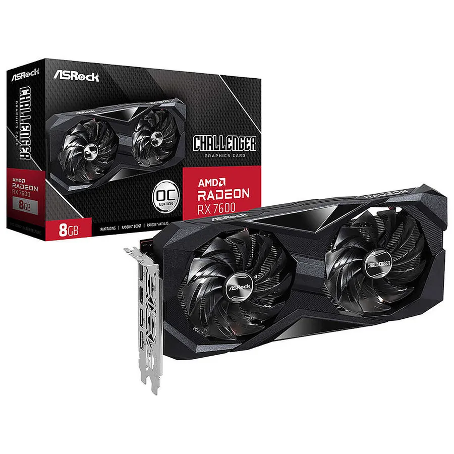 ASRock AMD Radeon RX 7600 Challenger 8GB - Carte graphique (RX7600 CL 8GO)