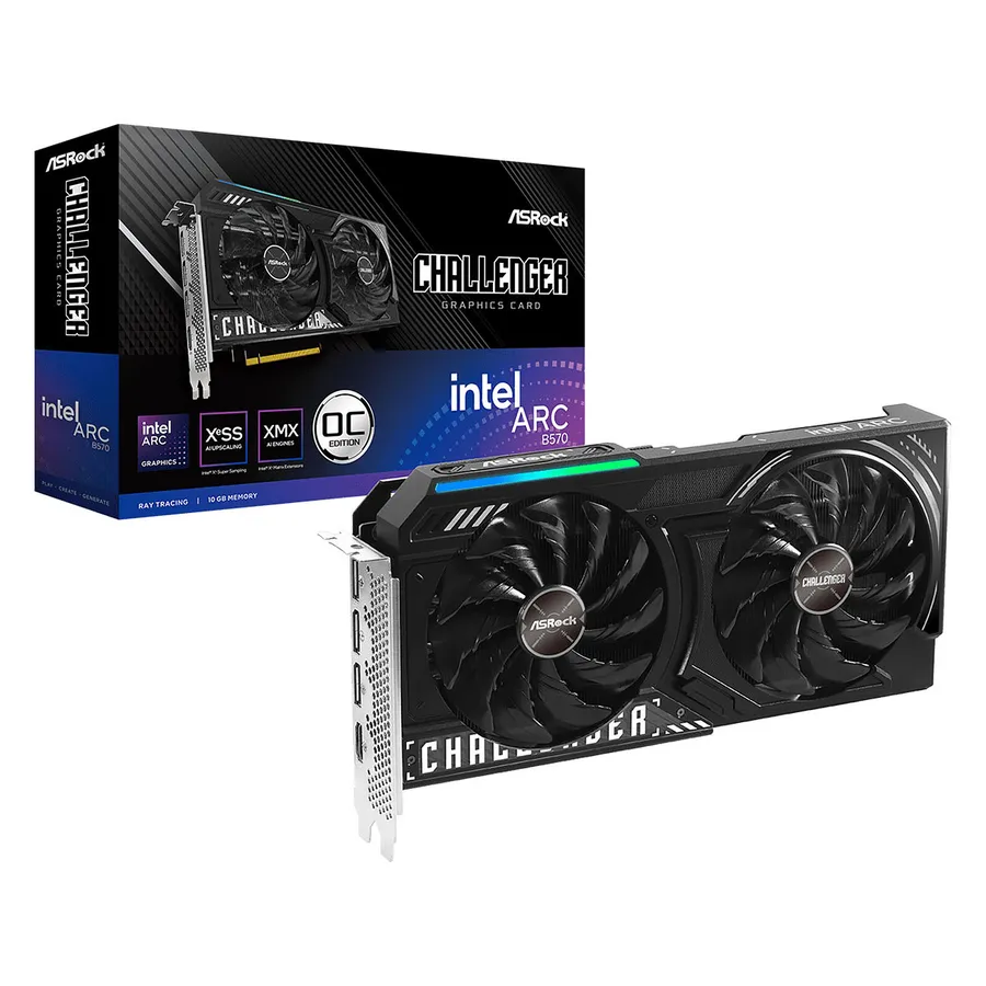 ASRock Intel Arc B570 Challenger 10GB OC - Carte graphique (B570 CL 10GO)