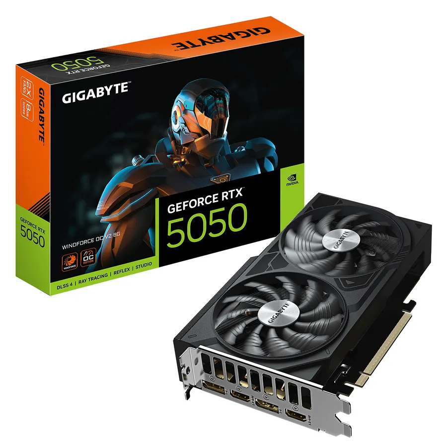 Gigabyte GeForce RTX 5050 WINDFORCE OC V2 8G - Carte graphique (GV-N5050WF2OCV2-8GD)
